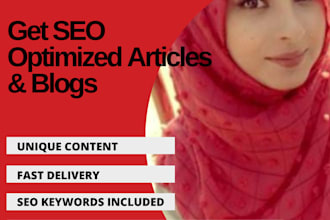 write SEO optimized articles and blogs