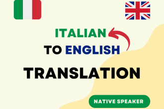 translate from english to italian and italian to english