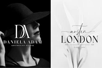 design elegant minimalist luxury letter monogram initial signature logo design