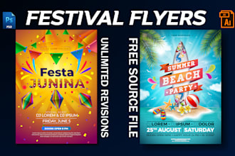 do I will create fashion, club, party, club, or any event festival flyers