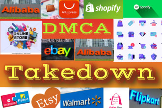 do dmca,trademark,copyright patent takedown for amazon,etsy,ebay