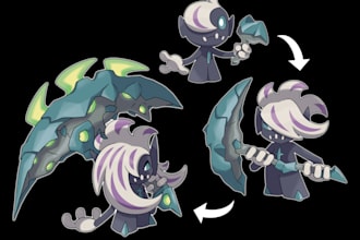 create fakemons in the original pokemon sugimori style