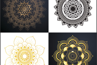 desgin modern sacred geometry or mandala or mystical logo