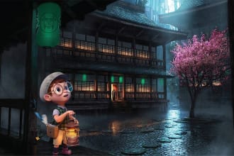 do children book illustration and children storybook  cover