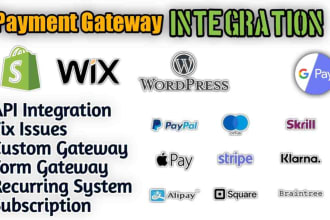 integrate payment stripe, paypal etc on website 24 hours