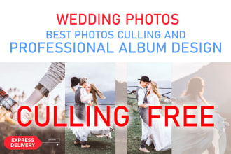 design a photobook wedding album or collage photoshop edit