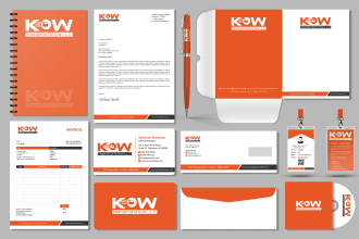 design business card, letterhead and branding stationery
