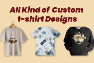 create all kinds of custom t shirt designs, vintage, retro, streetwear