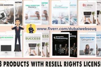 give you 8 products digital marketing with resell rights license