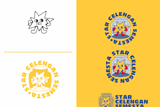 draw a cute mascot logo for food and beverage brands