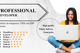 develop php, laravel, vue js, nuxt js, cms wordpress website