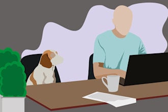 draw flat vector illustration people or objeck