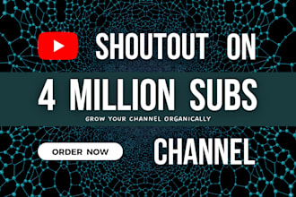 give a youtube shoutout on my 4m subs channel