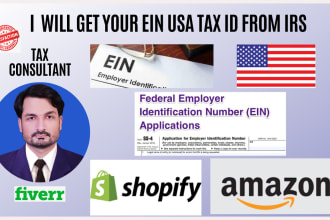 get your ein USA tax id for individual or llc from the irs