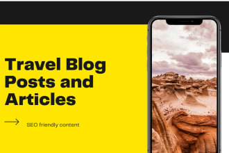 write SEO optimized travel blog posts and articles