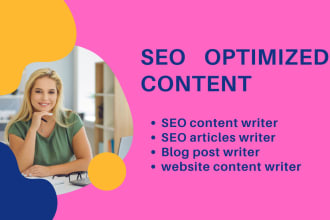 do write SEO article writing, blog writing, website content