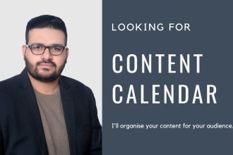 create a content calendar for your social media