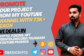 promote in nft, bitcoin, and youtube promotion on my channel
