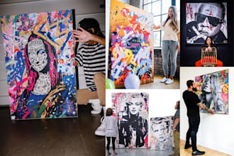 design unique poster wall art designs with mockups
