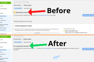 do remove facebook loc and help get monetization