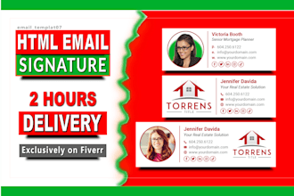 create HTML email signature, clickable email signature