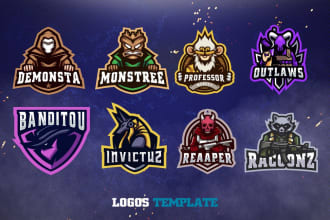 design unique youtube or twitch channel logo