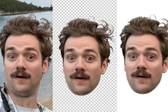 crop out heads of human and pets within 8 hours