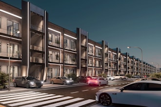 create realistic exterior 3d rendering visualization villas