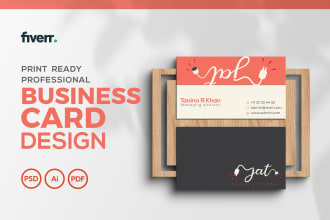 do elegant print ready single or double sided business card design in 6 hours