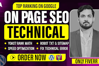 optimize on page and technical SEO of your website