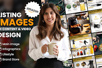 do 7 images infography and lifestyle with your stock images for amazon basic