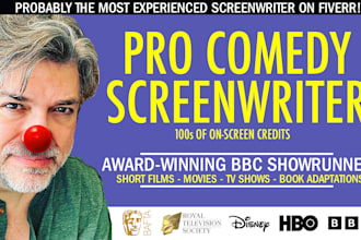 write your comedy screenplay, TV show or short film script
