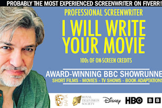 write your movie screenplay or short film script