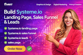 do systeme io landing page, systeme io sales funnel,systeme io leads, sales page