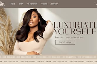 beauty or hair extension shopify store hair extension hair website