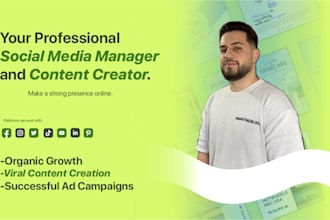 be your social media manager and content creator for instagram facebook and meta