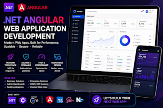 develop net core and angular web applications