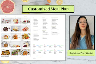 create a personalized meal plan to help you reach your health goals