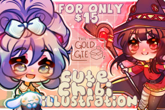 draw a cute chibi illustration
