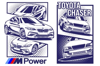 draw black and white style for your car and any vehicle
