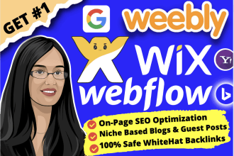 do website SEO optimization for wix, weebly or webflow