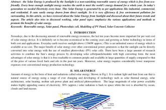 write techno and commercial content for a solar pv system