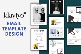 design klaviyo email template and klaviyo email flows