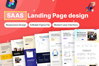 design modern saas landing page in figma