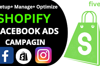 do facebook ads campaign, instagram ads, fb advertising and shopify ads manager
