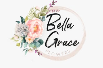 provide a floral logo design with unique concept
