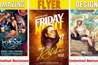 design an amazing church flyer, event flyer or party flyer