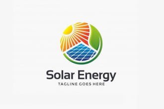design modern solar logo with unlimited revision