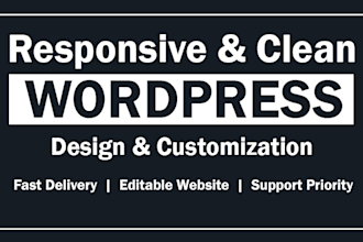 build responsive professional wordpress website design or blog website