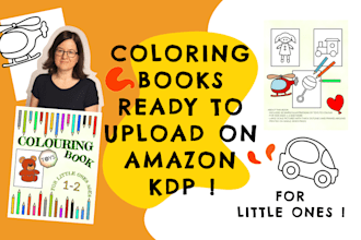 make a coloring book for young kids for amazon KDP